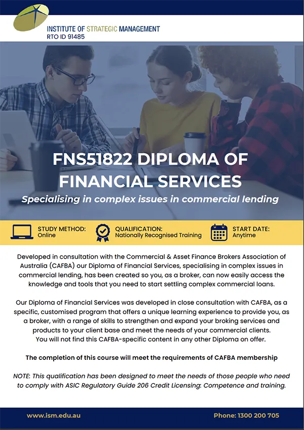 FNS51822 Diploma of Financial Services Course guide Download